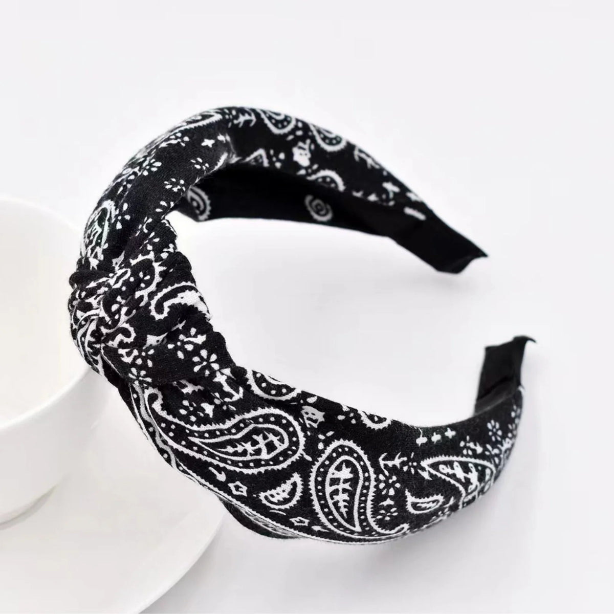 Vintage Bohemian Paisley Blumen-Haarreif für Damen – Elegantes Stoff-Haarband für Freizeit Alltag Fashion & Styling