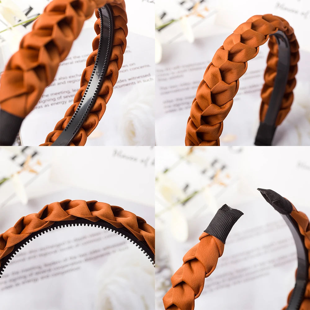 Modischer Geflochtener Elastischer Haarreif für Damen – Rutschfestes Gewebtes Haarband für Alltag Casual Styling & Haaraccessoires