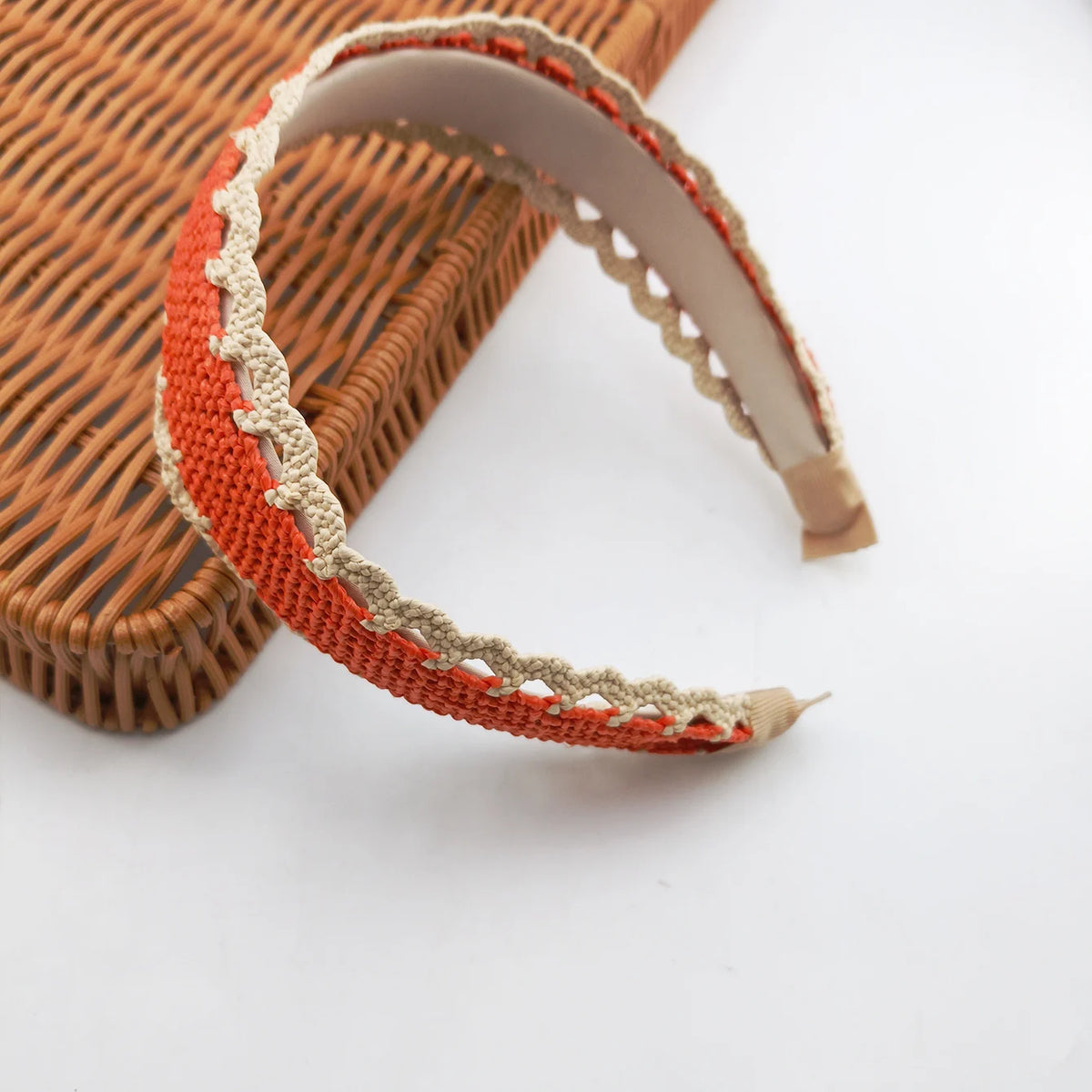 Modischer Breiter Woll-Raffia Cross-Knot Haarreif für Damen – Elegantes Breites Haarband für Alltag Casual Styling & Haaraccessoires