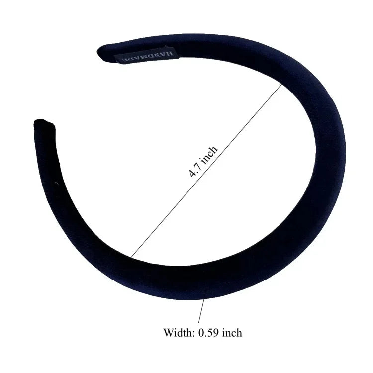 Weicher Samt-Haarreif für Damen – Schmaler Gepolsterter Einfarbiger Haarreif für Feiertage Winter Party & Alltagsstyling