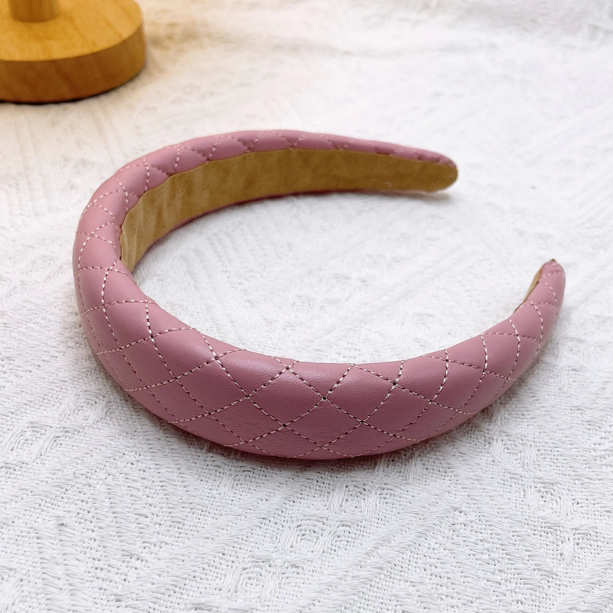 Modischer PU-Leder Haarreif für Damen – Einfarbiges Casual Turban Haarband für Reise Alltag Styling & Haaraccessoires
