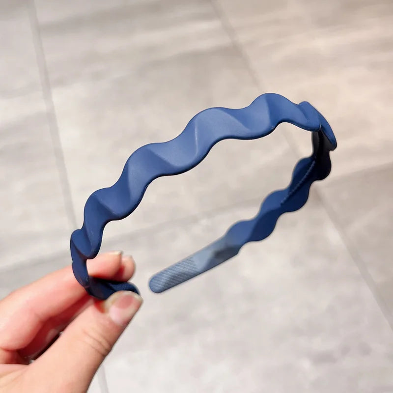 Modischer Einfarbiger Wellen-Haarreif aus Kunstharz für Damen – Schmaler Vielseitiger Haarreif für Alltag Casual Styling & Haaraccessoires