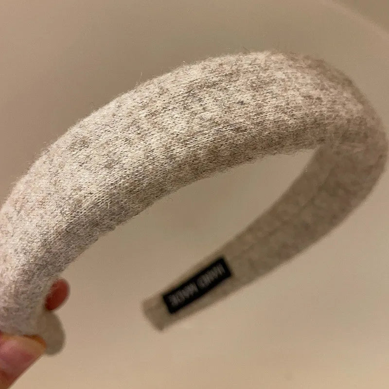 Gestrickter Gepolsterter Haarreif für Damen – Einfaches Sponge Haarband für Herbst Winter Alltag & Fashion Styling