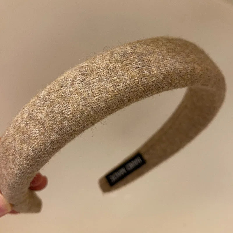 Gestrickter Gepolsterter Haarreif für Damen – Einfaches Sponge Haarband für Herbst Winter Alltag & Fashion Styling