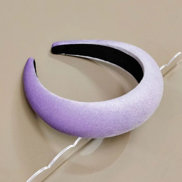 Candy Color Samt Haarreif mit Hoher Krone für Damen – Französischer Retro Einfarbiger Gepolsterter Sponge Haarreif in 16 Modefarben