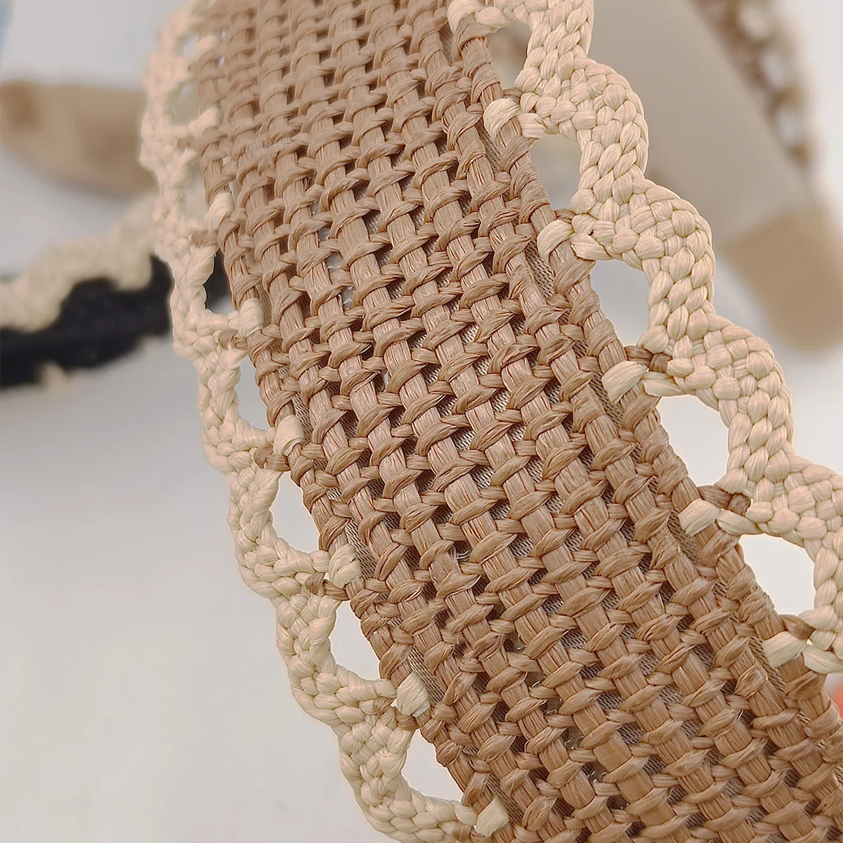 Modischer Breiter Woll-Raffia Cross-Knot Haarreif für Damen – Elegantes Breites Haarband für Alltag Casual Styling & Haaraccessoires
