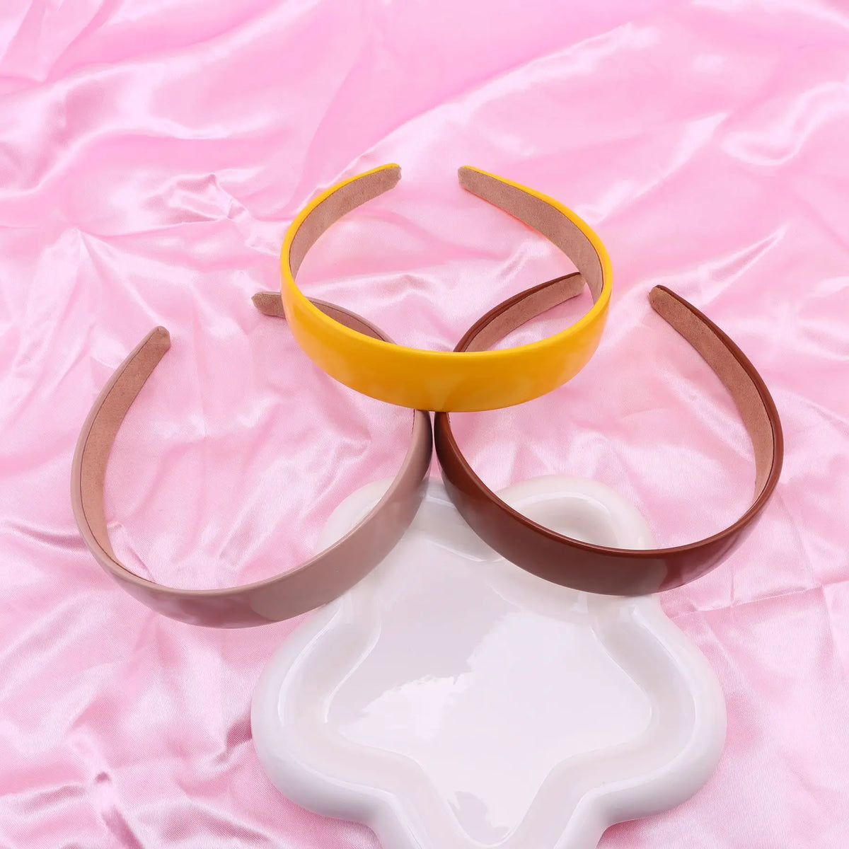 Bunter PU-Haarreif für Damen – Leuchtend Einfarbiges Weiches Elastisches Haarband für Alltag Casual Fashion & Haarstyling