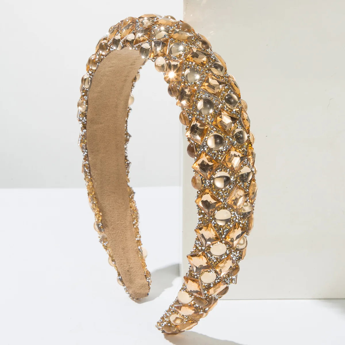 Perlen- & Strass-Haarreif für Damen – Luxuriöser Hoher Haarreif mit Kunstharzperlen für Hochzeit Party & Elegantes Styling
