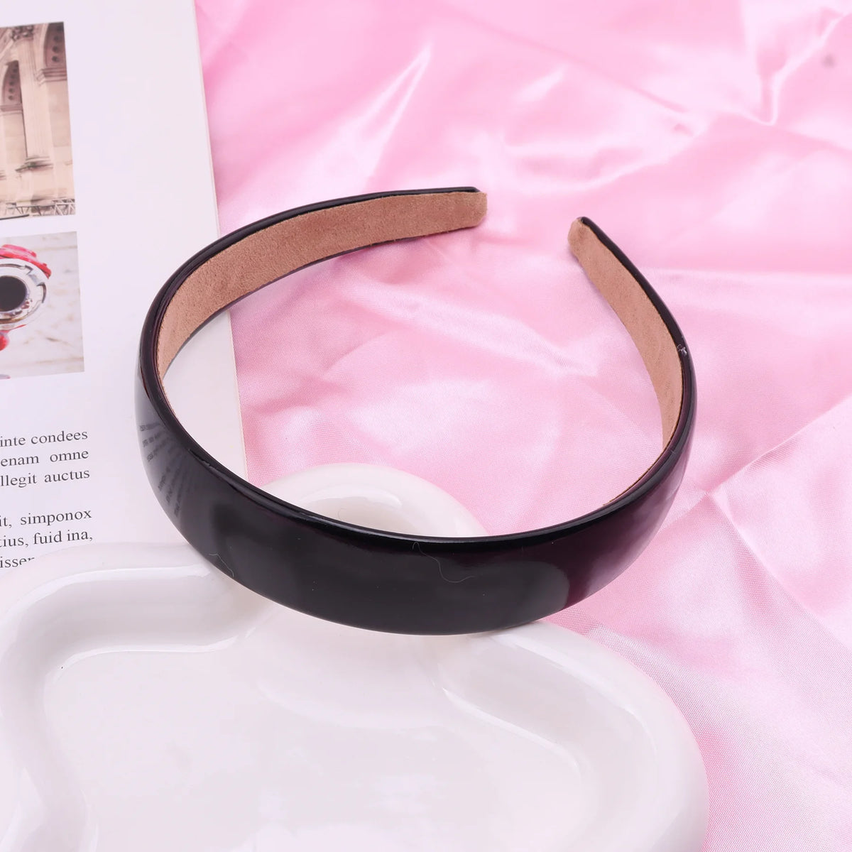 Bunter PU-Haarreif für Damen – Leuchtend Einfarbiges Weiches Elastisches Haarband für Alltag Casual Fashion & Haarstyling