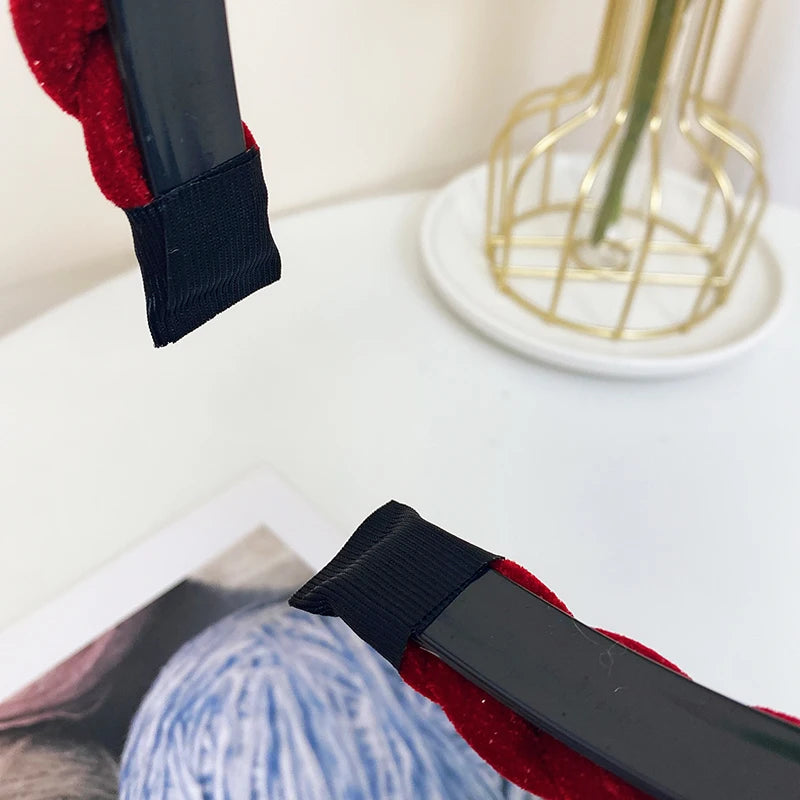 Geflochtener Samt-Haarreif – Eleganter Retro Glänzender Rutschfester Damen-Haarreif für Herbst Winter & Alltagsstyling