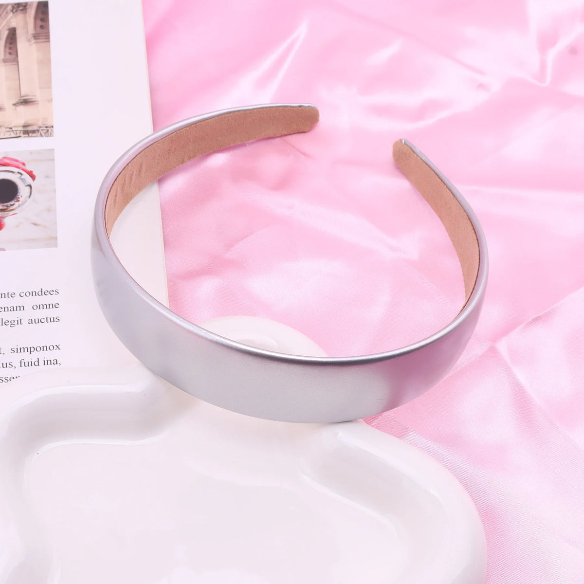 Bunter PU-Haarreif für Damen – Leuchtend Einfarbiges Weiches Elastisches Haarband für Alltag Casual Fashion & Haarstyling