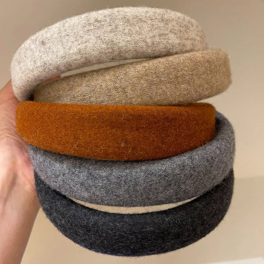 Gestrickter Gepolsterter Haarreif für Damen – Einfaches Sponge Haarband für Herbst Winter Alltag & Fashion Styling
