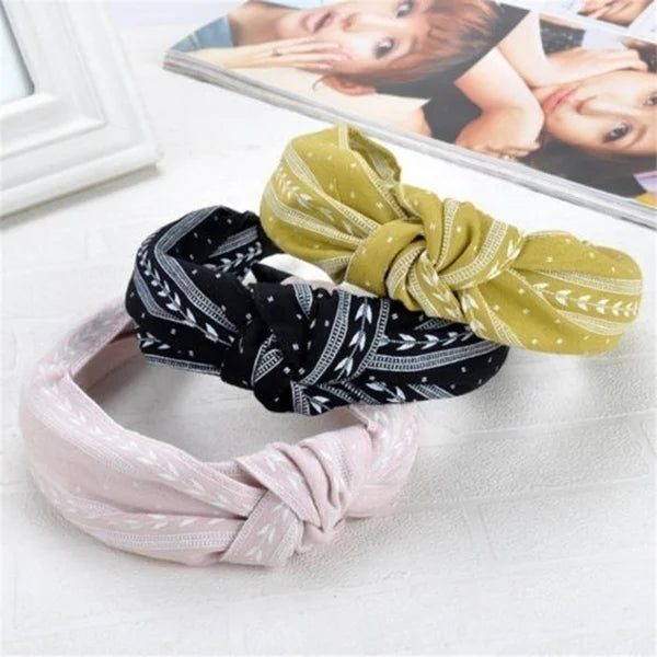 Modischer Knoten-Haarreif für Damen – Einfarbiges Cross-Knot Haarband für Alltag Styling & Fashion Haaraccessoires