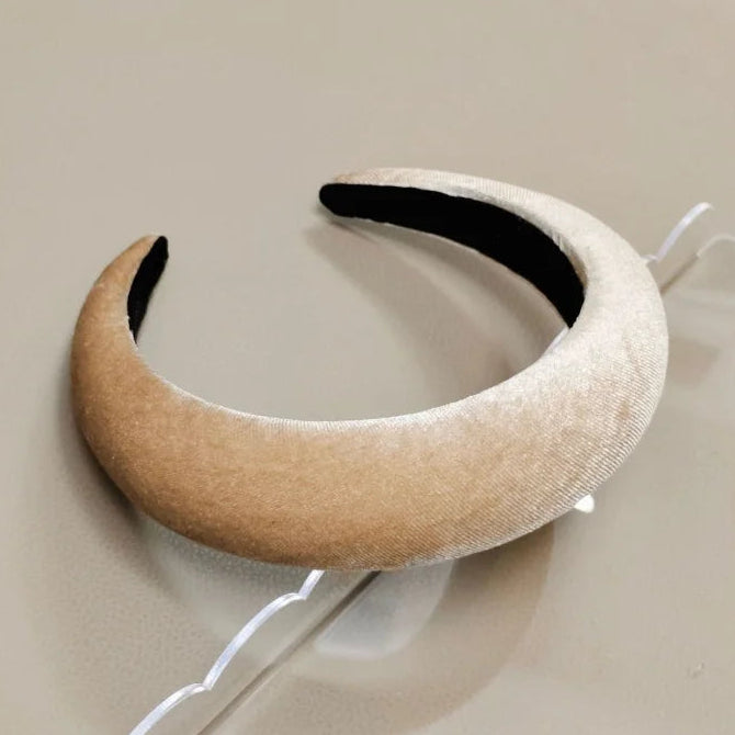 Candy Color Samt Haarreif mit Hoher Krone für Damen – Französischer Retro Einfarbiger Gepolsterter Sponge Haarreif in 16 Modefarben