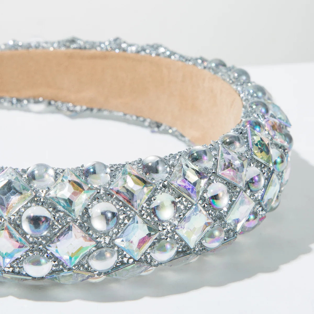 Perlen- & Strass-Haarreif für Damen – Luxuriöser Hoher Haarreif mit Kunstharzperlen für Hochzeit Party & Elegantes Styling