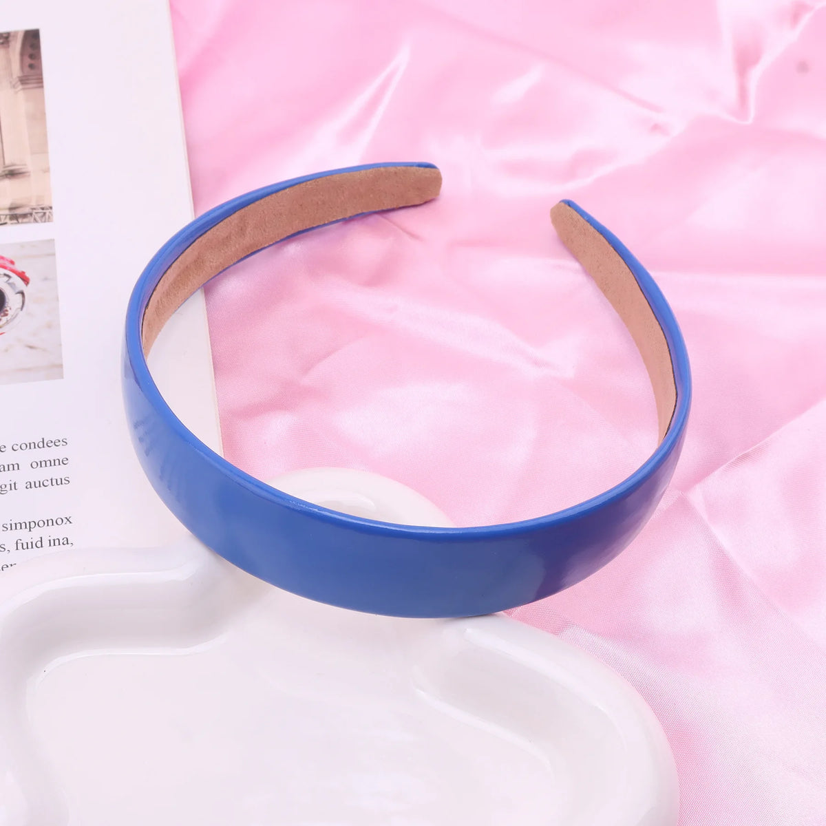 Bunter PU-Haarreif für Damen – Leuchtend Einfarbiges Weiches Elastisches Haarband für Alltag Casual Fashion & Haarstyling