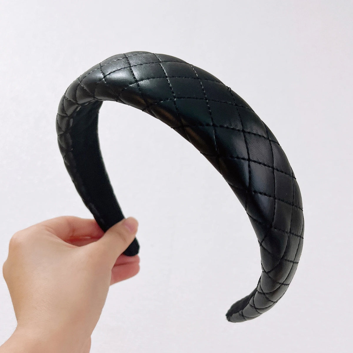 Modischer PU-Leder Haarreif für Damen – Einfarbiges Casual Turban Haarband für Reise Alltag Styling & Haaraccessoires