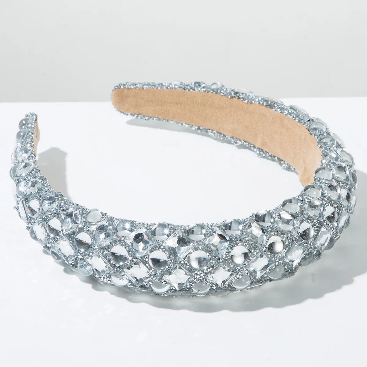 Perlen- & Strass-Haarreif für Damen – Luxuriöser Hoher Haarreif mit Kunstharzperlen für Hochzeit Party & Elegantes Styling