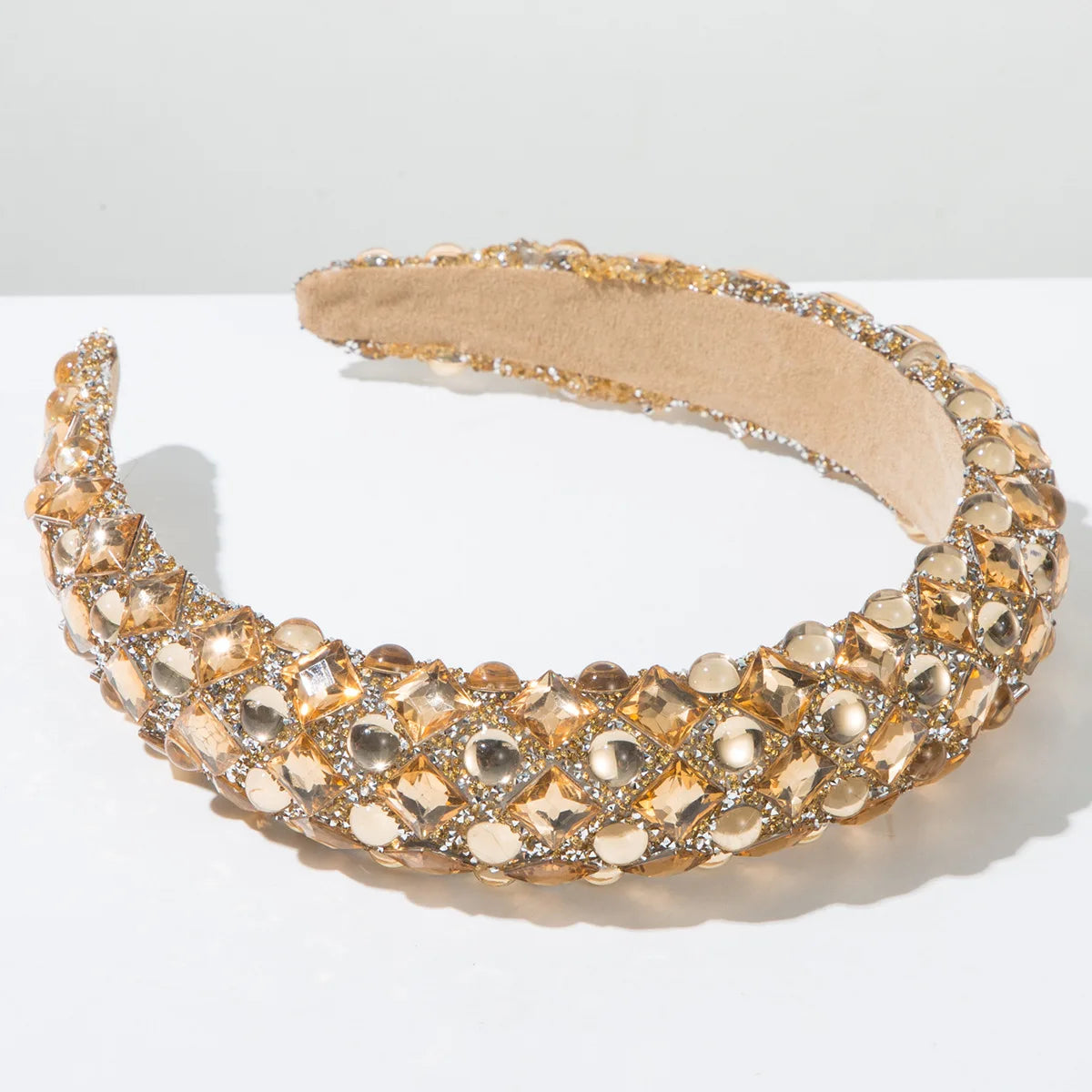 Perlen- & Strass-Haarreif für Damen – Luxuriöser Hoher Haarreif mit Kunstharzperlen für Hochzeit Party & Elegantes Styling