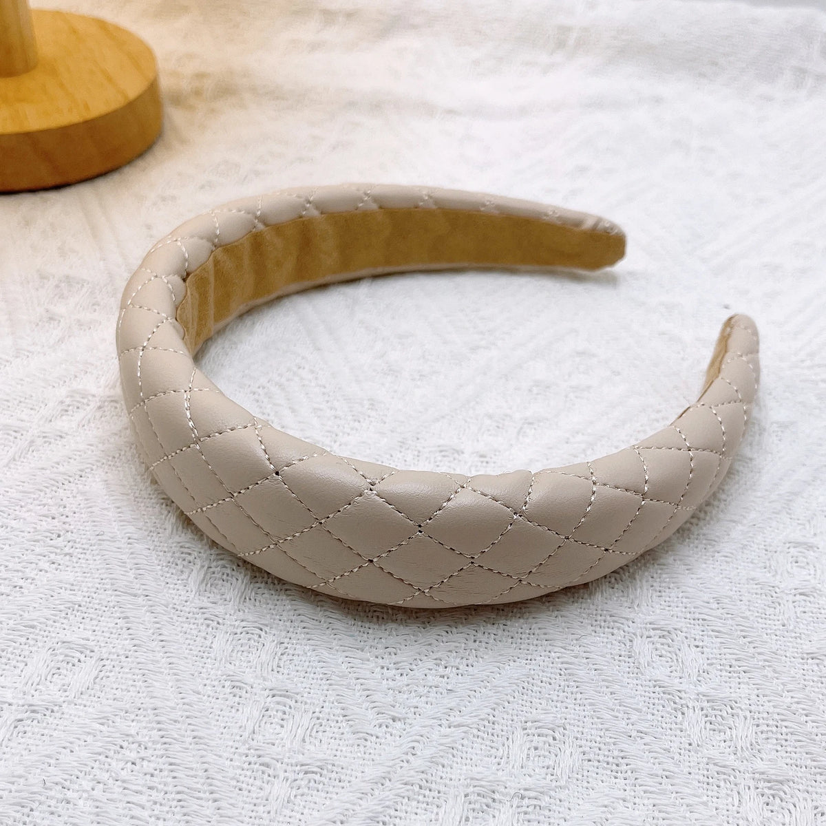 Modischer PU-Leder Haarreif für Damen – Einfarbiges Casual Turban Haarband für Reise Alltag Styling & Haaraccessoires