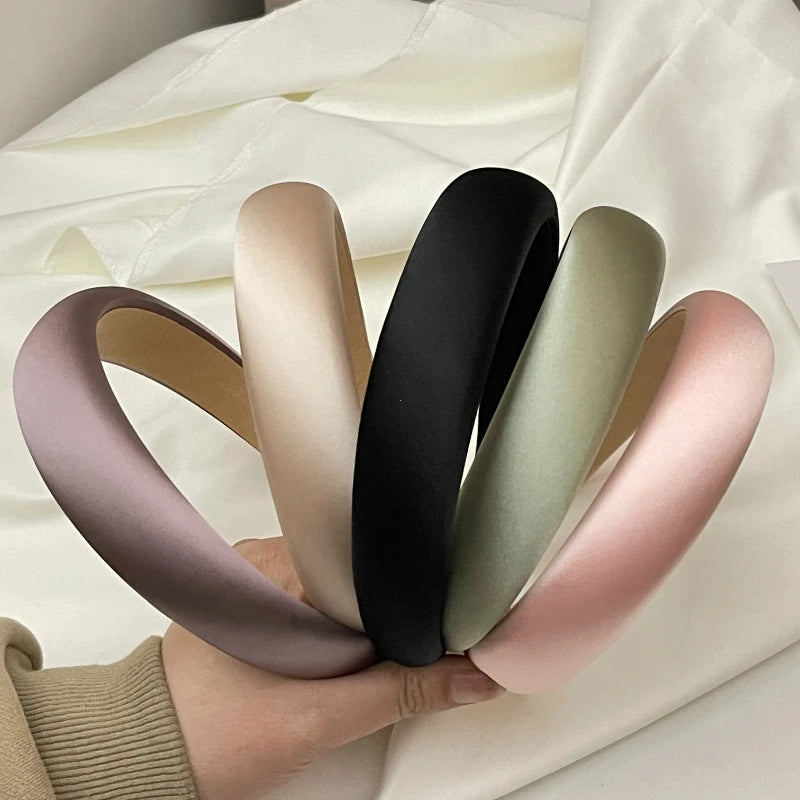 Modischer Satin-Seiden Sponge Haarreif für Damen – Elegantes Gepolstertes Haarband für Alltag Casual Styling & Fashion Accessoires