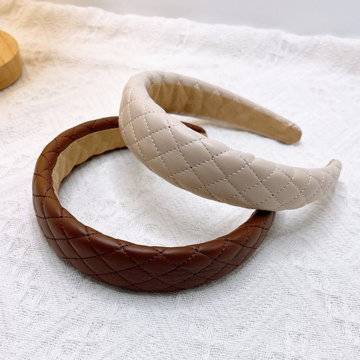 Modischer PU-Leder Haarreif für Damen – Einfarbiges Casual Turban Haarband für Reise Alltag Styling & Haaraccessoires