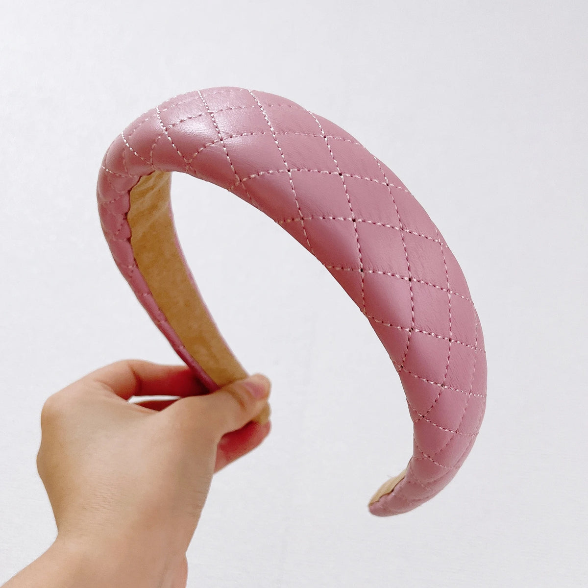 Modischer PU-Leder Haarreif für Damen – Einfarbiges Casual Turban Haarband für Reise Alltag Styling & Haaraccessoires