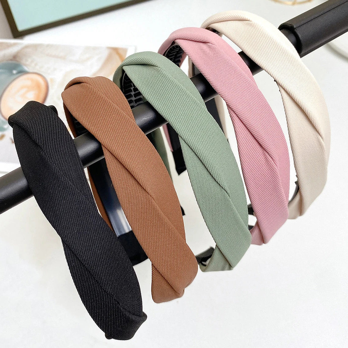 Vintage Flecht-Haarreif mit Quasten für Damen – Stilvolles Geknotetes Rutschfestes Haarband für Alltag & Elegantes Styling