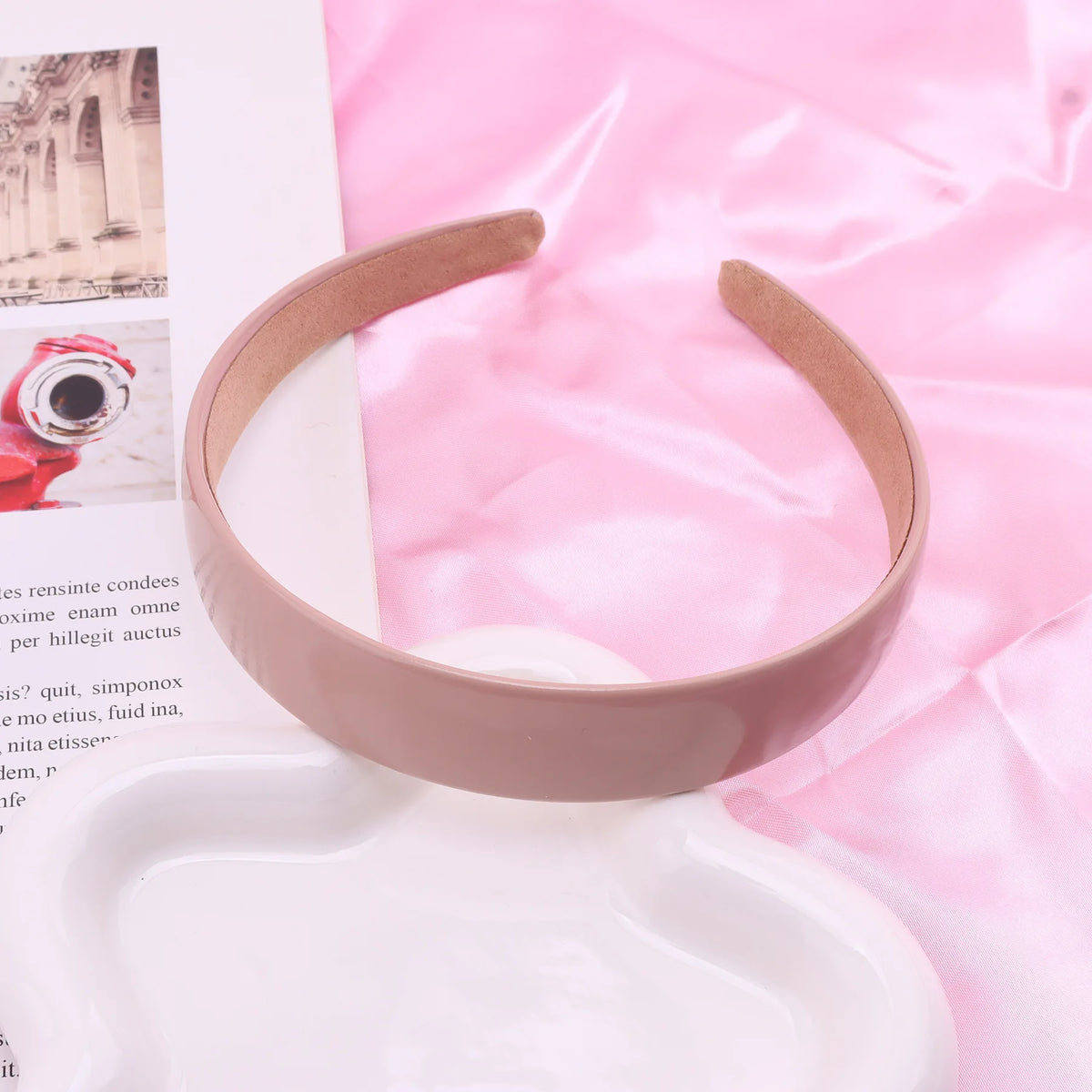 Bunter PU-Haarreif für Damen – Leuchtend Einfarbiges Weiches Elastisches Haarband für Alltag Casual Fashion & Haarstyling