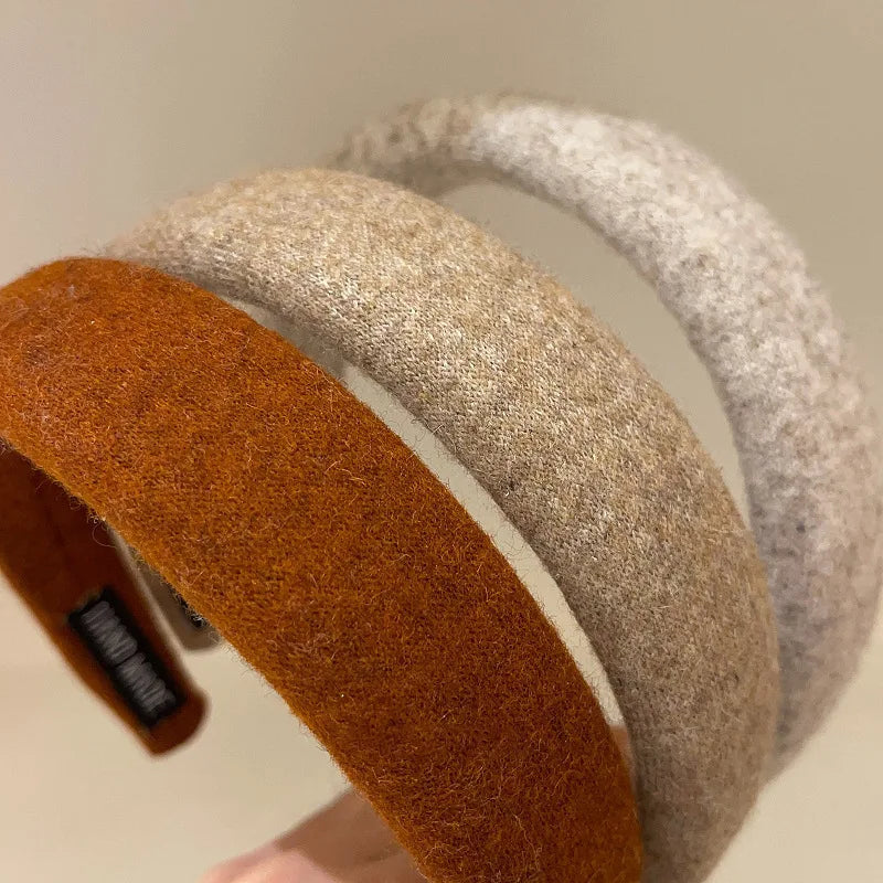 Gestrickter Gepolsterter Haarreif für Damen – Einfaches Sponge Haarband für Herbst Winter Alltag & Fashion Styling