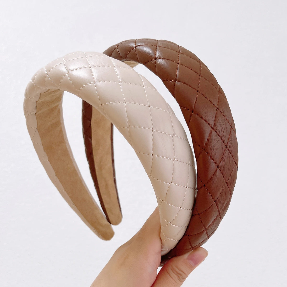 Modischer PU-Leder Haarreif für Damen – Einfarbiges Casual Turban Haarband für Reise Alltag Styling & Haaraccessoires