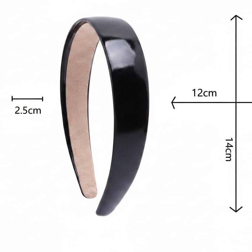 Bunter PU-Haarreif für Damen – Leuchtend Einfarbiges Weiches Elastisches Haarband für Alltag Casual Fashion & Haarstyling