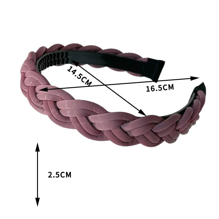 Geflochtener Haarreif für Damen – Modisches Einfarbiges Geflochtenes Haarband für Alltag Casual Styling & Elegante Haaraccessoires