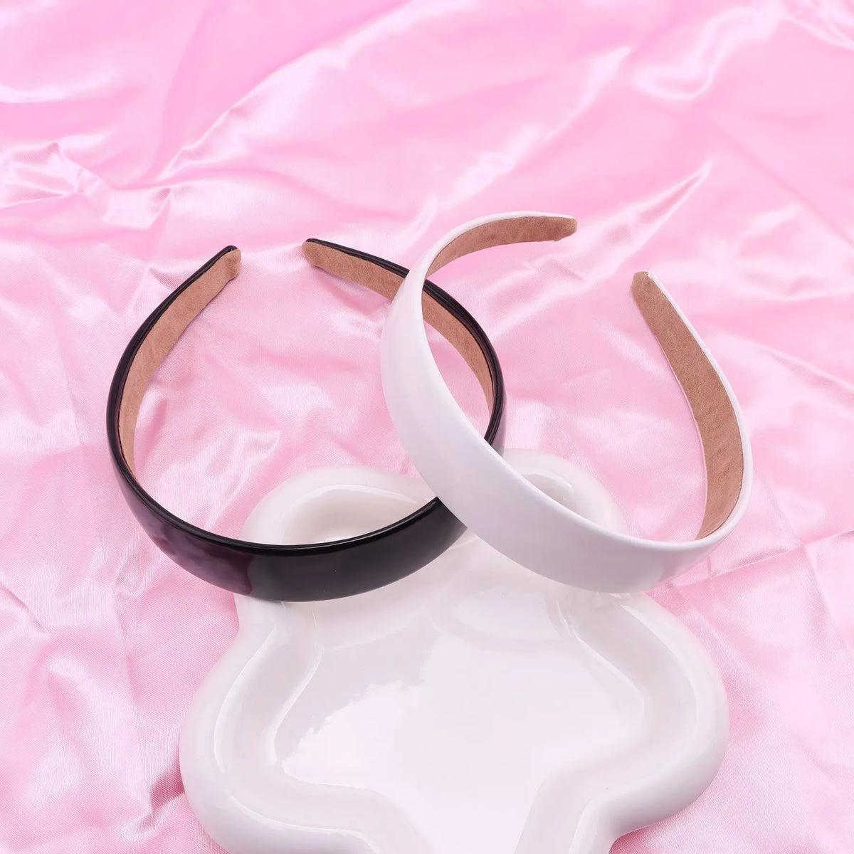 Bunter PU-Haarreif für Damen – Leuchtend Einfarbiges Weiches Elastisches Haarband für Alltag Casual Fashion & Haarstyling