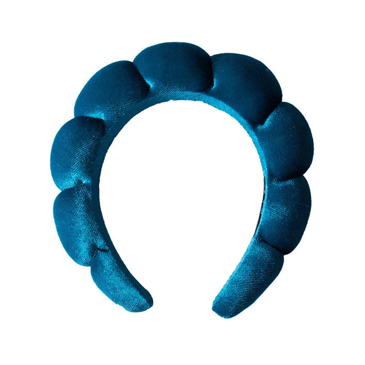 Vintage Samt Wolken-Haarreif & Armband-Set für Damen – Weiches Sponge Haarband zum Gesicht Waschen Spa Hautpflege & Badezimmer