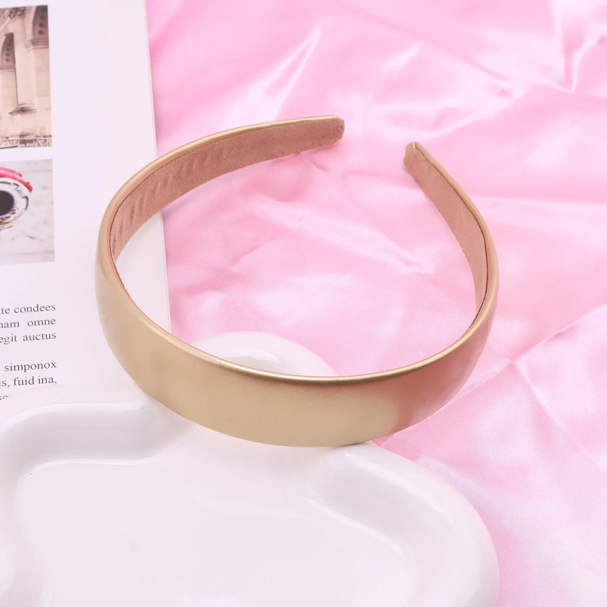 Bunter PU-Haarreif für Damen – Leuchtend Einfarbiges Weiches Elastisches Haarband für Alltag Casual Fashion & Haarstyling