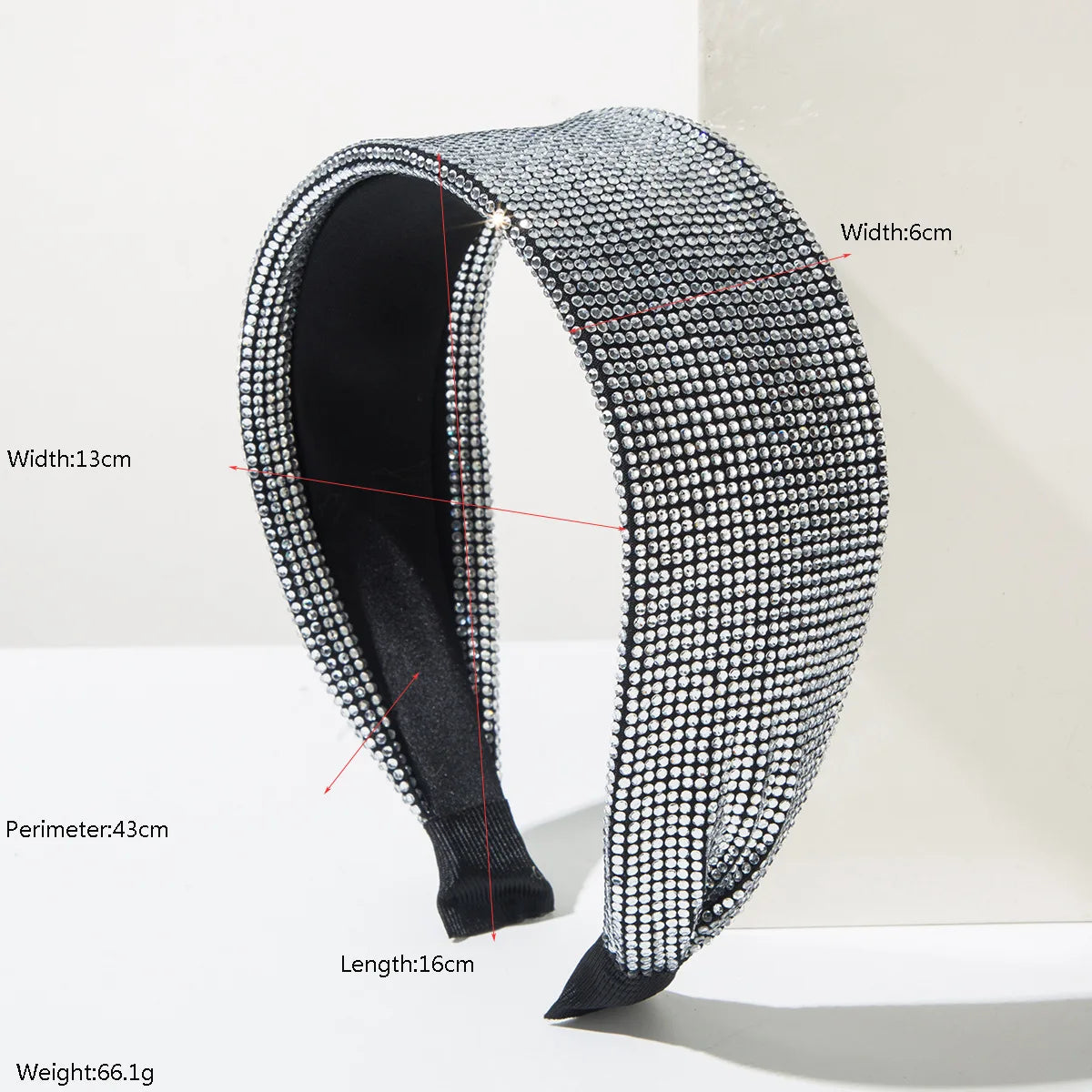 Breiter Strass-Haarreif für Damen – Glänzendes Einfarbiges Luxus-Haarband für Hochzeit Party Elegante Fashion & Styling