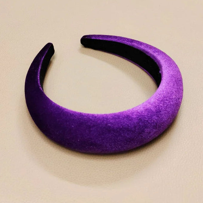 Candy Color Samt Haarreif mit Hoher Krone für Damen – Französischer Retro Einfarbiger Gepolsterter Sponge Haarreif in 16 Modefarben