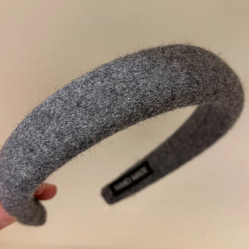 Gestrickter Gepolsterter Haarreif für Damen – Einfaches Sponge Haarband für Herbst Winter Alltag & Fashion Styling