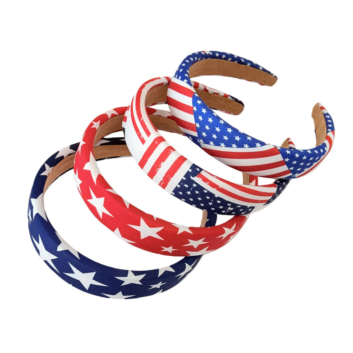 Gepolsterter USA-Flaggen Haarreif für Damen – Patriotisches Sterne & Streifen Haarband für 4. Juli Independence Day Partys & Outfits