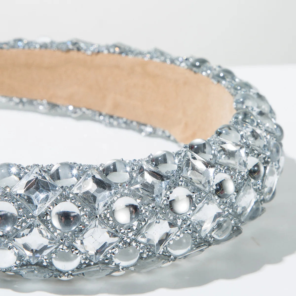 Perlen- & Strass-Haarreif für Damen – Luxuriöser Hoher Haarreif mit Kunstharzperlen für Hochzeit Party & Elegantes Styling